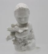 Meerjunge, Bing & Gröndahl, Weißporzellan, Modellnr. 2266, ca. H-10cm