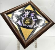 kl. Schattenriss? Aquarelliert, ger/Glas, RG 17,5x17,5 cm