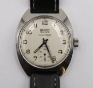 Vintage-Armbanduhr, BWC Swiss Courage, Handaufzug, Werk läuft, getragene Erhaltung, D- 3,6cm