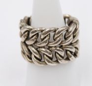 breiter Ring, Silber (gepr.), 19,7gr., RG 62