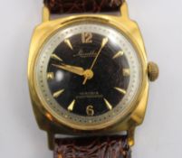 Vintage-Armbanduhr, Mauthe, Handaufzug, Werk läuft, getragene Erhaltung, D- 2,5cm