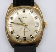 Vintage-Armbanduhr, Pitsche, Handaufzug, Werk läuft, getragene Erhaltung, D- 3,3cm