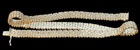 breite Silber-925- Halskette "Milor" Italy, L-46 cm, B-1,2 cm, 94 gr