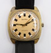 Vintage-Armbanduhr, ZentRa, Automatik, Werk läuft, getragene Erhaltung, D- 3cm