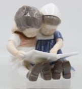 Lesende Kinder, Bing & Gröndahl, Modellnr. 1567, H-10cm