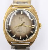 Vintage-Armbanduhr, OSCO S, Handaufzug, Werk läuft, getragene Erhaltung, D- 3,5cm