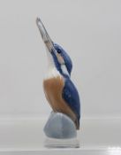 Eisvogel, Royal Copenhagen, Entw. Peter Herold , 20.Jhd., Unterglasurfarben, ca. H-18cm
