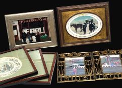 7x div. Drucke, 2x Messing, 3x gleich gerahmt, 20x15 und 21x24 cm