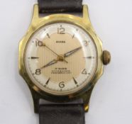 Vintage-Armbanduhr, Ankra, Handaufzug, Werk läuft, getragene Erhaltung, D- 2,5cm