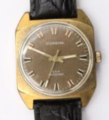 Vintage-Armbanduhr, Dugena 444, Handaufzug, Werk läuft, getragene Erhaltung, D- 3cm