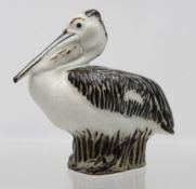 Pelikan, Royal Copenhagen, bemalt, Modelnnr. 243, H-13,5cm