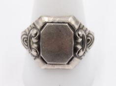 Silber-Herrenring, wohl um 1900, 9gr., RG 66