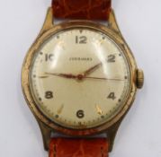 Vintage-Armbanduhr, Junghans, Handaufzug, Werk läuft, getragene Erhaltung, D- 3cm