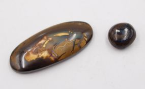 2x div. australische Boulder-Opale, ca. 41,79ct