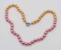 Muschelkern-Perlenkette, ca. L-47cm