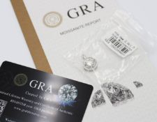 Moissanit-Anhänger, 2ct, versilbert, anbei Zertifikat, L-2cm