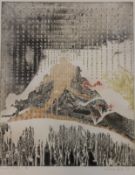 E.Wencka o.ä., Farbradierung, Nr. 1/2, gerahmt/Glas, RG 68 x 55cm