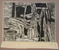 unleserlsigniert Radierung, Nr. 3/30, datiert ´83, gerahmt/Glas, RG 50 x 41cm