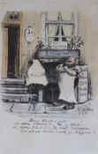 Heinrich Zille (1858-1929), Meine Wurst is jut, Lithographie, Blatt stockfleckig, ger./Glas, RG 61
