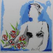 Sylvia KRISTEL (1952-2012), Serigraphie, gerahmt/Glas, RG 43 x 42cm