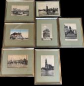 12x alte Bremerhaven-Ansichtskarten, einzeln ger/Glas