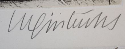 Bernhard LUGINBÜHL (1929-2011), Abstrakt, Radierung, Nr. 159/200, ungerahmt, BG 56 x 75,5cm