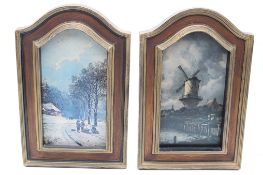 Paar Drucke, gut gerahmt, je RG 31,2 x 20cm