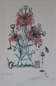 Salvador Dalí (1904-1989), Carnation & Keys, Serie Surrealist Flowers, 1972, Farblithografie, BG 3