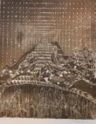 E.Wencka o.ä., Farbradierung, Nr. 1/2, gerahmt/Glas, RG 70 x 55cm