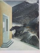 Ebrahim EHRARI (1938), Farbradierung, Nr.2/45, ger./Glas, RG 79 x 57cm