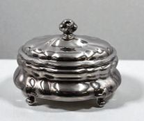 ovale Deckeldose, SPAHR, Feinsilberauflage, guter Zustand, ca. H-12,5cm B-16cm