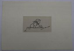 Heinrich Zille (1858-1929), Lithografie auf Papier, in Passepartout, ungerahmt, BG 15,5 x 22cm