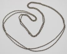 endlos gearbeitete Silber-Kette, älter, 25,3gr.