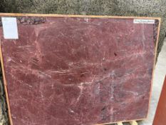 SLABS - ROSSO RUBINO BRUSHED MARBLE| 54" X 72" X 2CM | 27 SQ. FT. / SLAB (AISLE N)