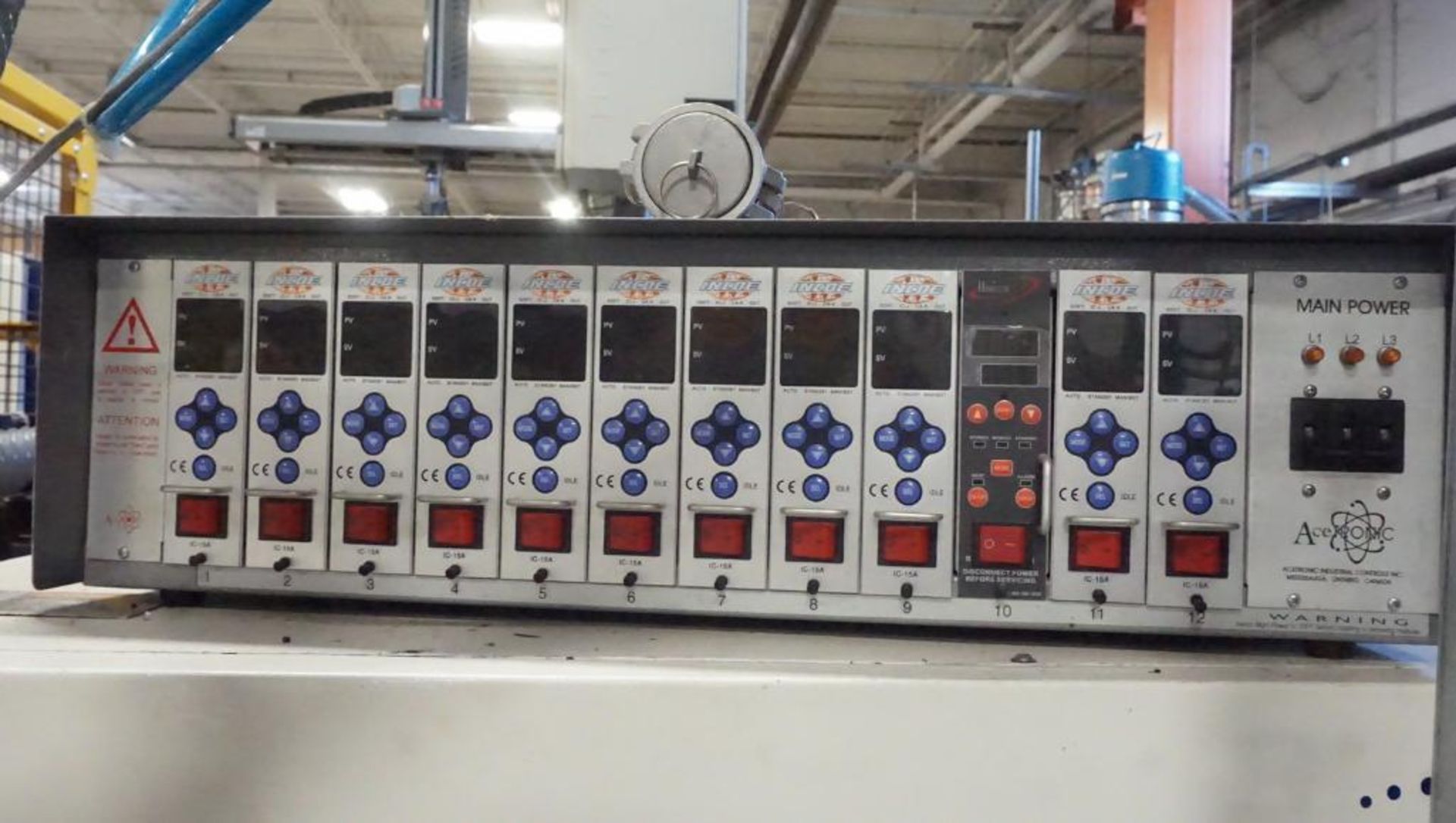 ACETRONIC MF-12Z HOT RUNNER MAINFRAME W/ INCOE IC-15A TEMP CONTROL ...