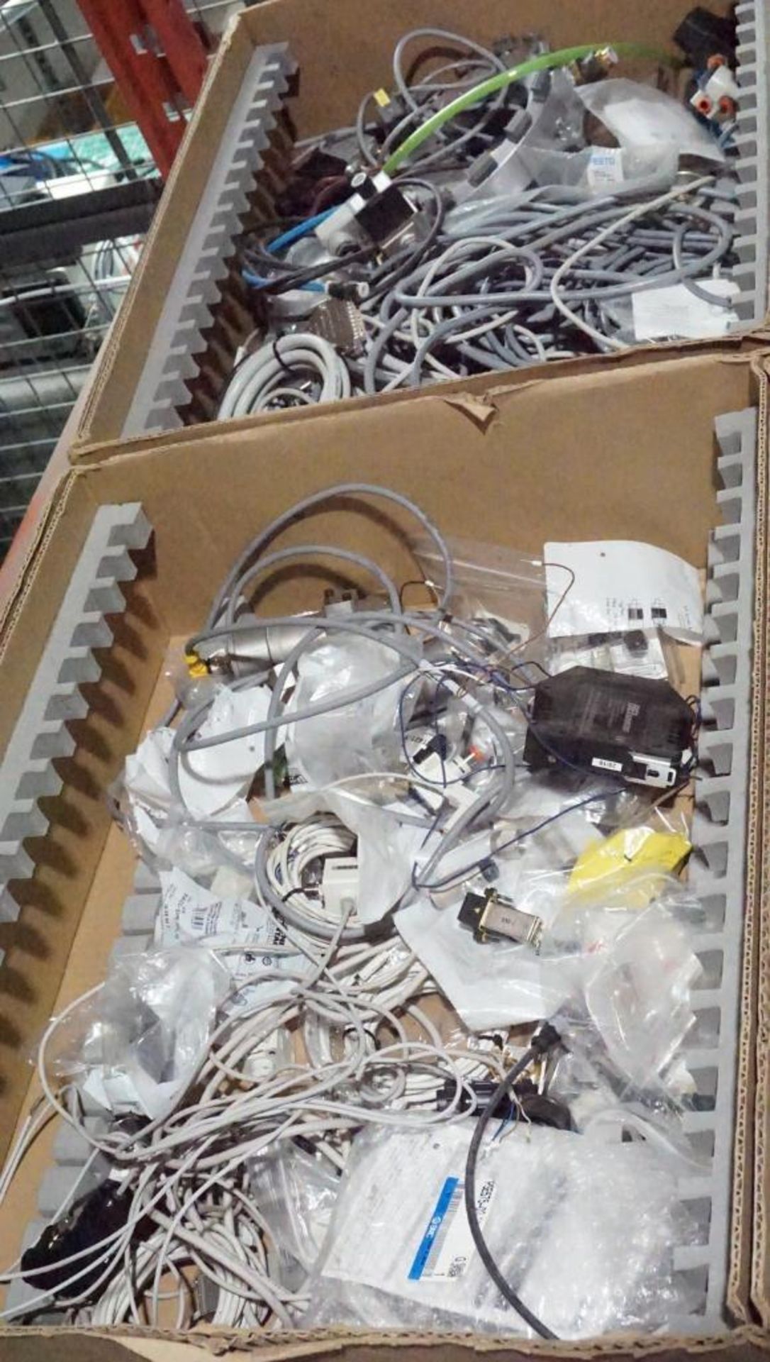 LOT - ASSTD STI SAFETY SWITCH, CURTAINS, CABLES, BREAKERS ETC. (4 BOXES)