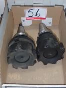 LOT - #40 TAPER 8 TOOTH CARBIDE INSERT CUTTERS (2 PCS)