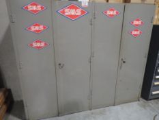 GREY STEEL 4-DOOR 2' X 88" X 6' STORAGE SHELF UNIT