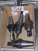 LOT - #40 TAPER TOOL HOLDERS W/ INSERTS (4 PCS)