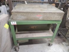 MITUTOYO 2'X3'X6" GRANITE SURFACE PLATE W/ PORT STAND
