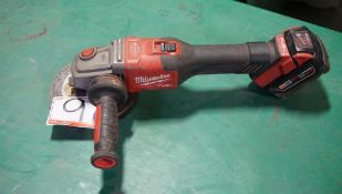 MILWAUKEE M18 FUEL BRUSHLESS ANGLE GRINDER C/W M18 XC 5.0 BATTERY