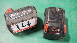 UNITS - MILWAUKEE M18 RED LITHIUM XC 5.0 BATTERY