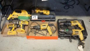 LOT - ASST. DEWALT CORDLESS/CORDED TOOLS