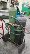 OXYGEN ACETYLENE TORCH & CART (NO BOTTLES)
