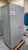 GREY METAL 28"X34"X6' STORAGE CABINET