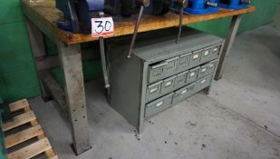 6'X3' BUTCHER TOP BENCH W/ RECORD #5 VISE