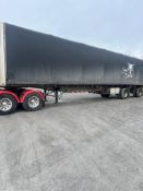2006 FONTANINE PHANTOM 48' X 102" TANDEM AXLE FLATBED ROLL-TITE TRAILER W/ HARDWARE STORAGE