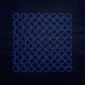 Staudt, Klaus: Blaue Kreise auf Schwarz, 1969