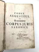 Codex Augusteus oder neuvermehrtes Corpus juris Saxonici, 1724