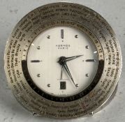 Hermes Paris: Weltzeit-Reisewecker mit Datumsanzeige